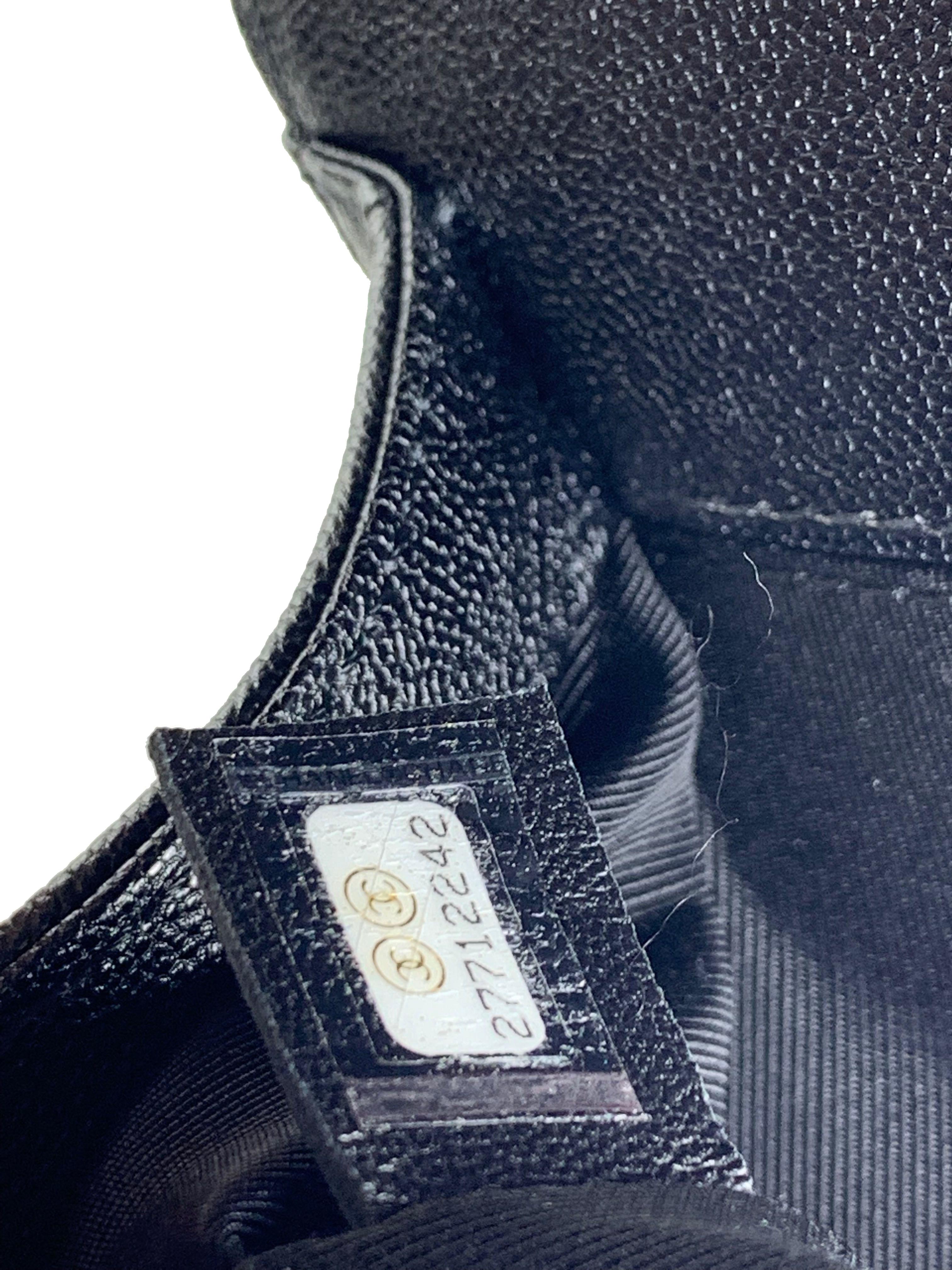Chanel Caviar Chevron Quilted New Medium Boy Flap Black A67086 2