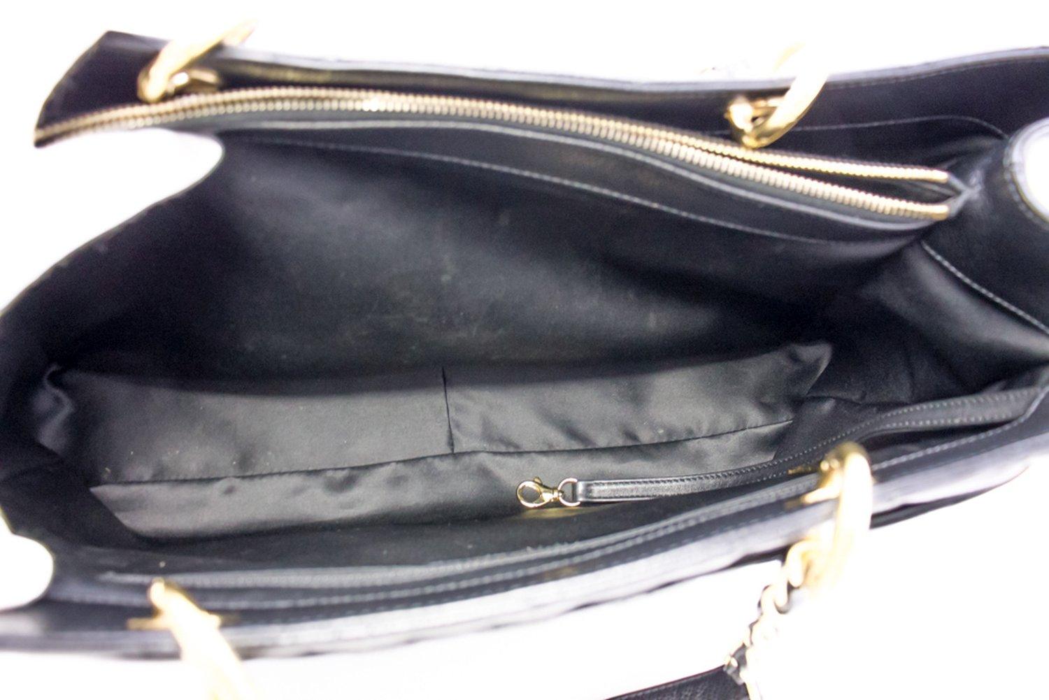 CHANEL Caviar GST Grand Shopping Tote Chain Shoulder Bag Black 14