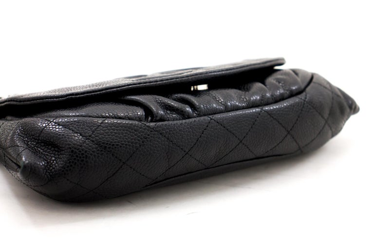 CHANEL Caviar Half Moon WOC Black Wallet On Chain Shoulder Bag For Sale at  1stDibs