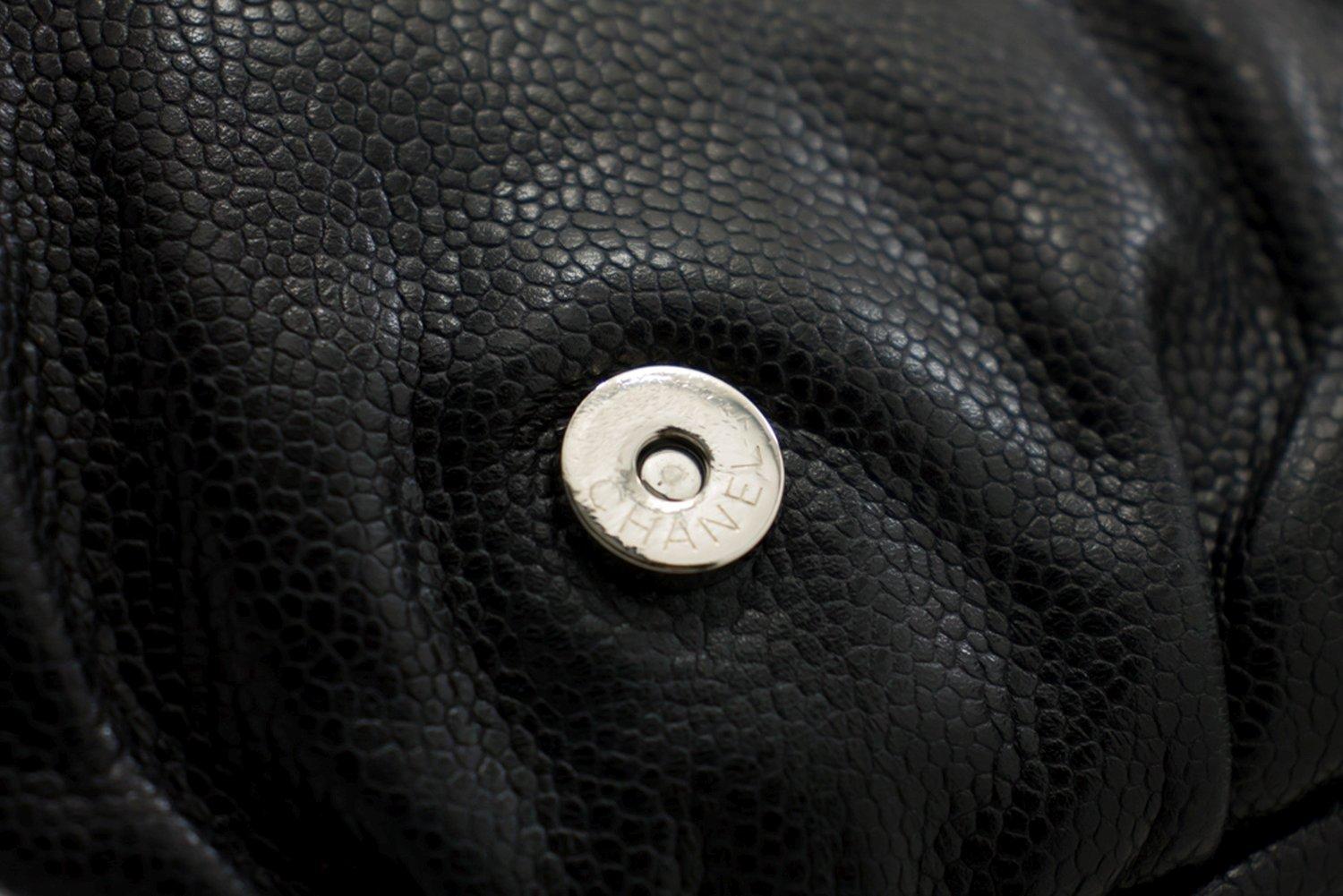 CHANEL Caviar Half Moon WOC Black Wallet On Chain Shoulder Bag 6