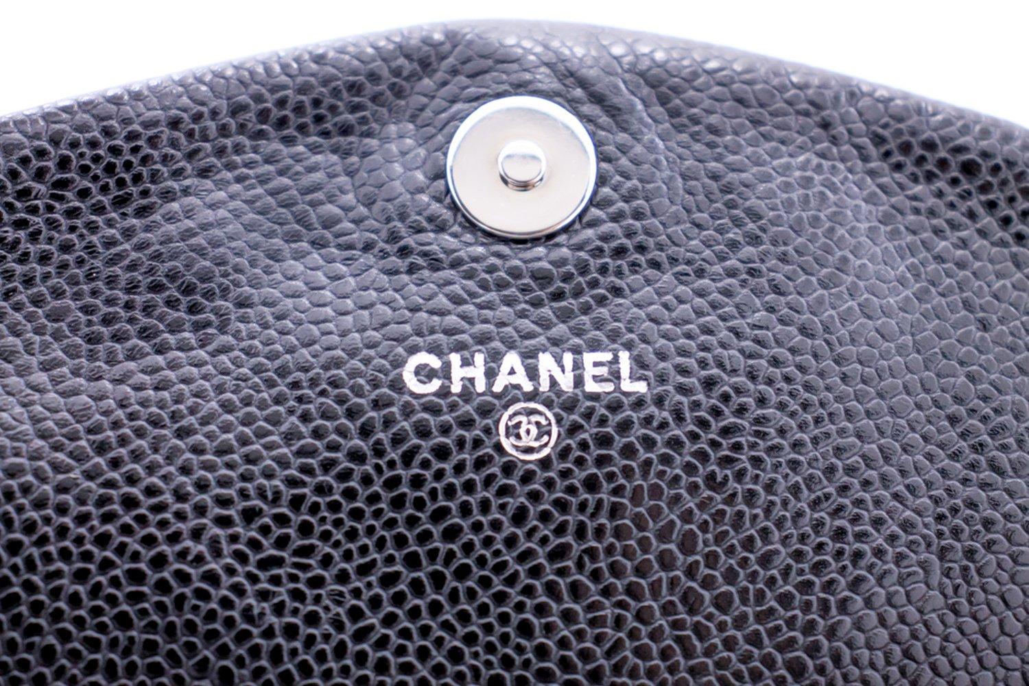 CHANEL Caviar Half Moon WOC Black Wallet On Chain Shoulder Bag 7