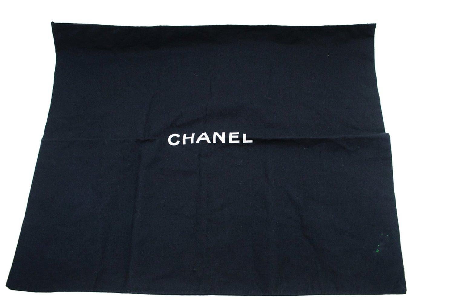 CHANEL Caviar Handbag Top Handle Bag Kelly Black Flap Leather Gold 13