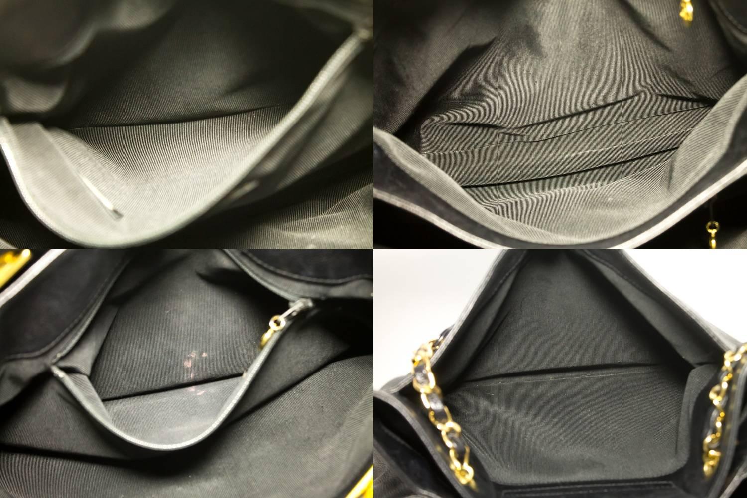 Chanel Caviar Jumbo Large Chain Black Leather Gold Shoulder Bag  6