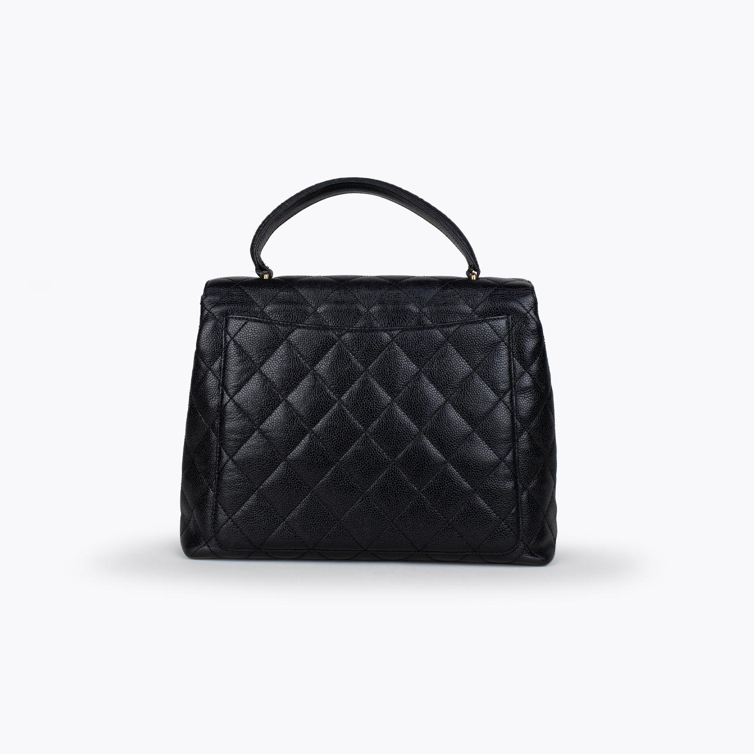 Black Chanel Caviar Kelly Bag For Sale