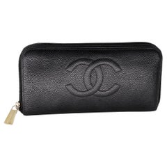 Portefeuille Chanel en cuir caviar Big CC Zip Monogramme CC-W1020P-A004