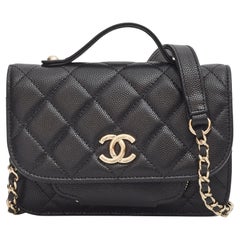 Chanel Caviar Leather Black Business Affinity Flap Bag (2020) Mini