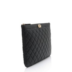 Chanel Caviar Leather Boy Medium O Case