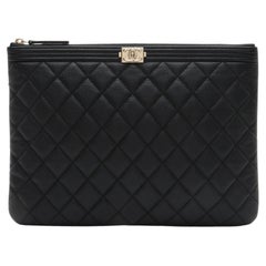 Chanel Caviar Leather Boy Medium O Case