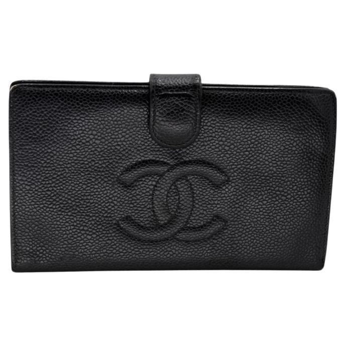 Chanel Caviar Leather French Kisslock Wallet CC-W0128P-0003 For Sale