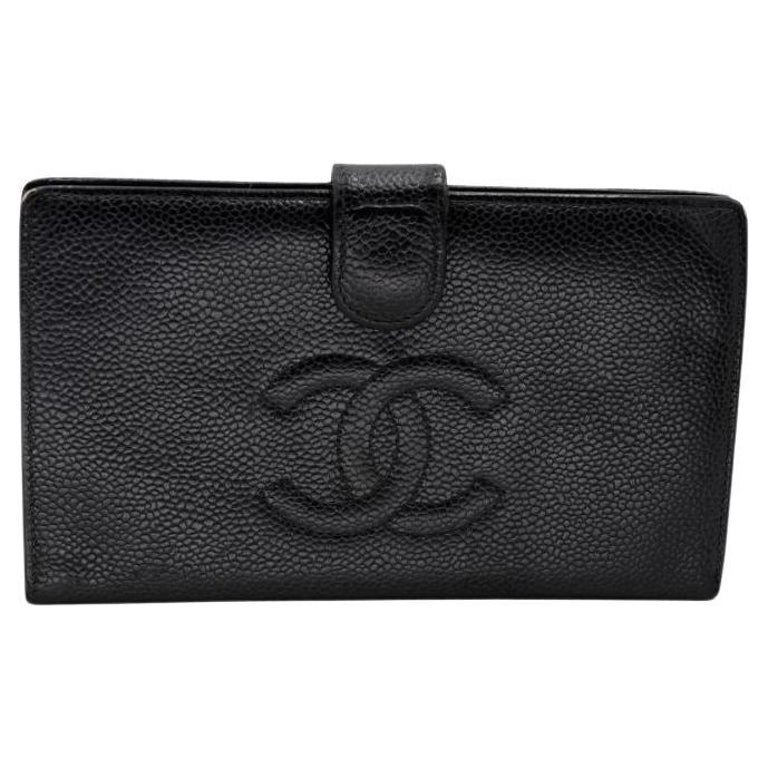 Chanel Black Caviar Wallet - 56 For Sale on 1stDibs