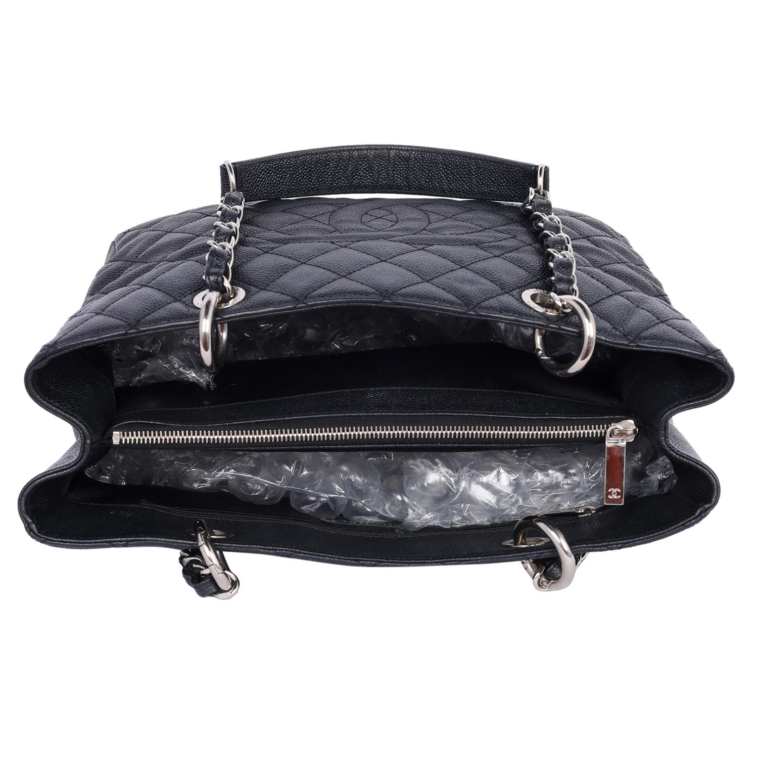 Chanel Caviar Leather Grand Shopping Tote Black 6
