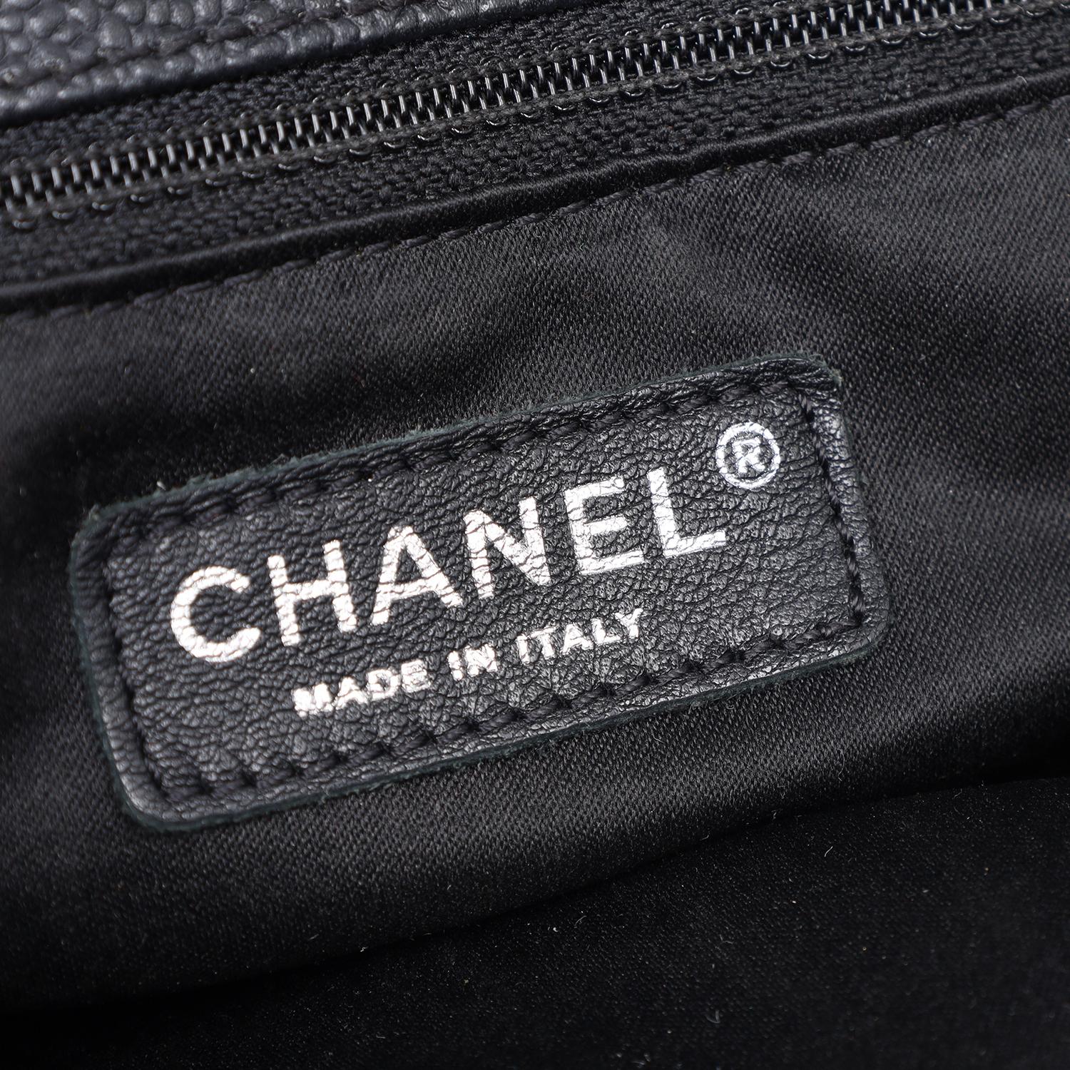 Chanel Caviar Leather Grand Shopping Tote Black 8