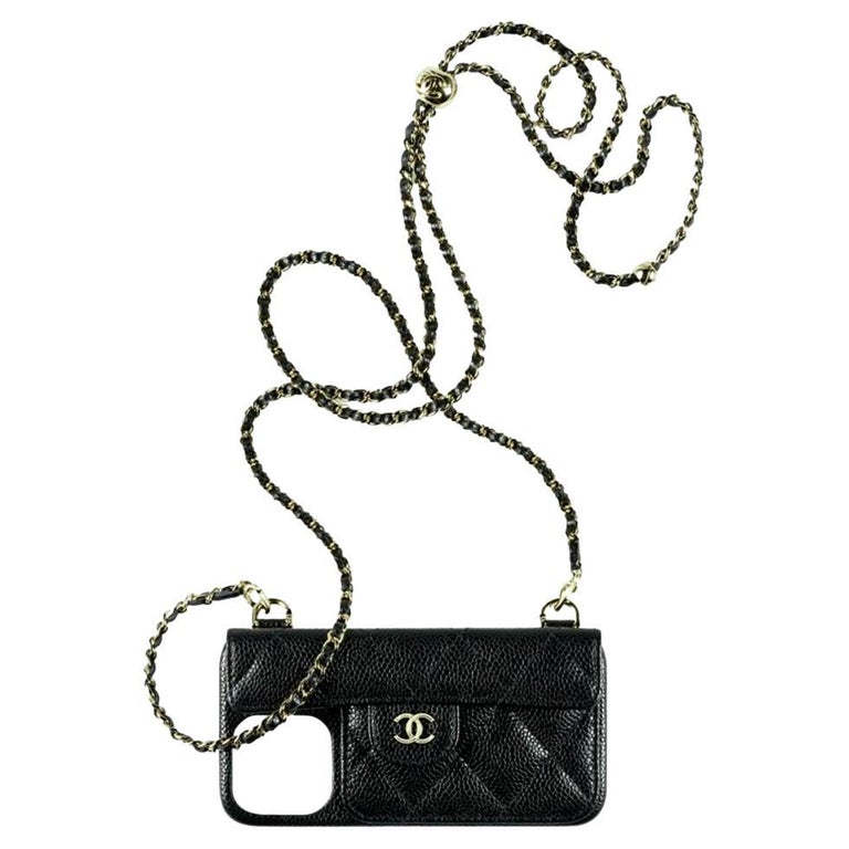 Chanel Caviar Leather iPhone Case On Chain at 1stDibs chanel