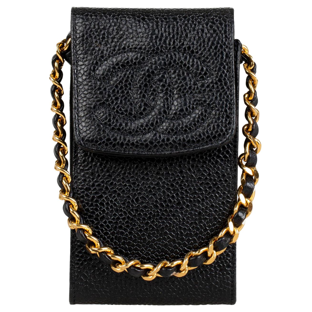 Chanel Caviar Leather Phone Case one size