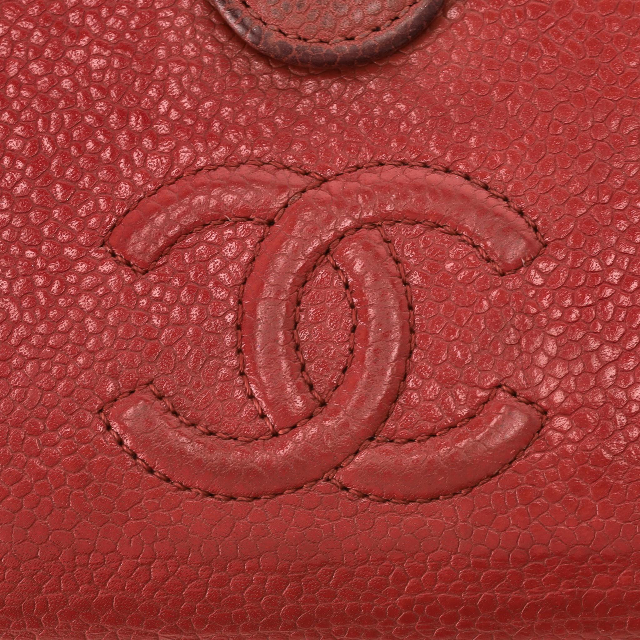Chanel Caviar Leather Timeless 'CC' Logo Wallet For Sale 3