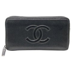 Chanel Caviar Long Large Quilted CC Zip Wallet CC-1104P-0007