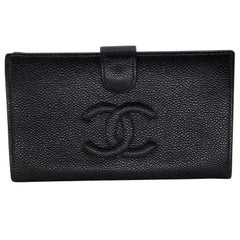 Chanel Kaviar Langes Leder CC Französische Geldbörse CC-0213N-0026