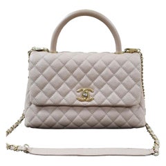 CHANEL Caviar Medium Coco Handle Bag