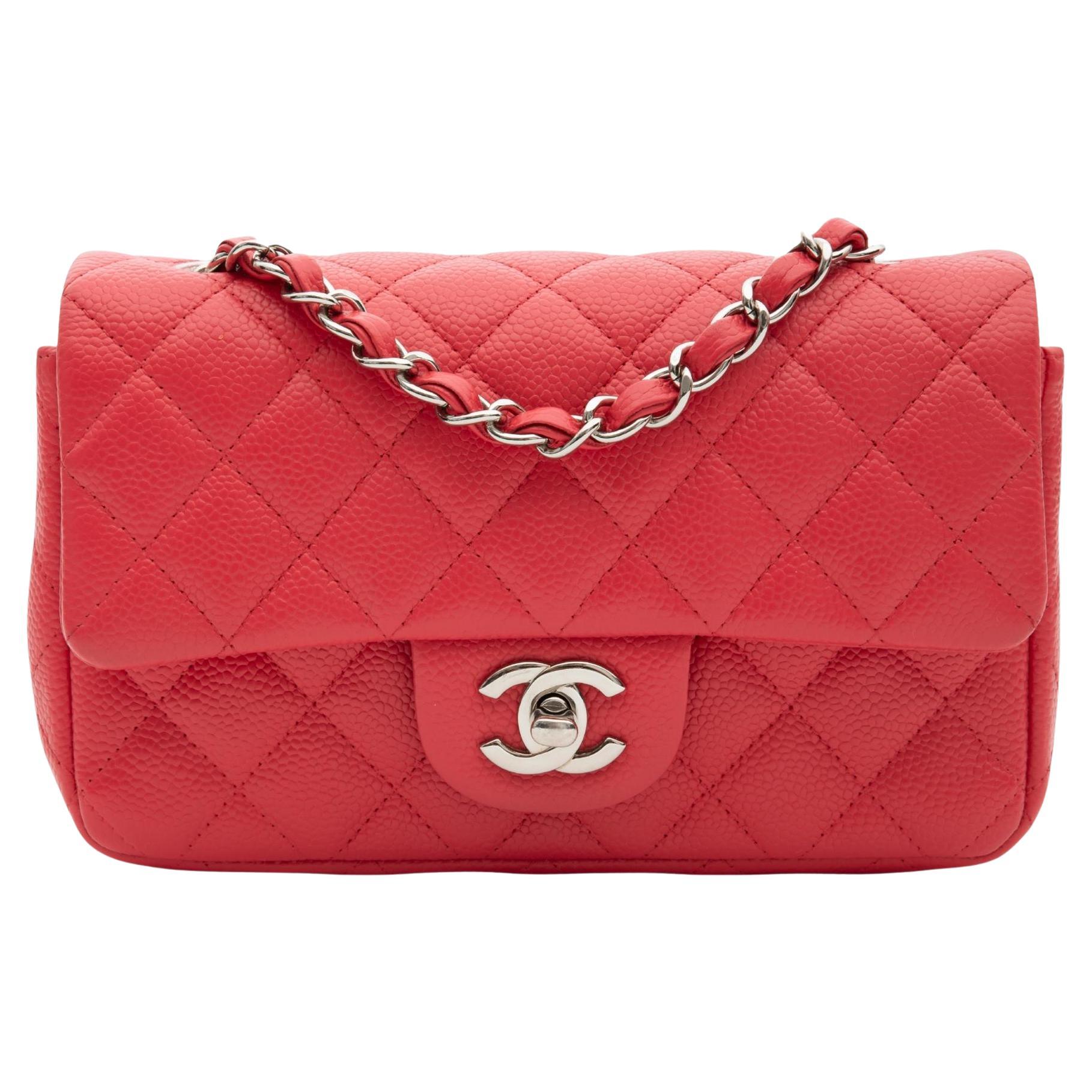 Chanel Caviar Pink Timeless Classic Mini Flap Bag (2012)