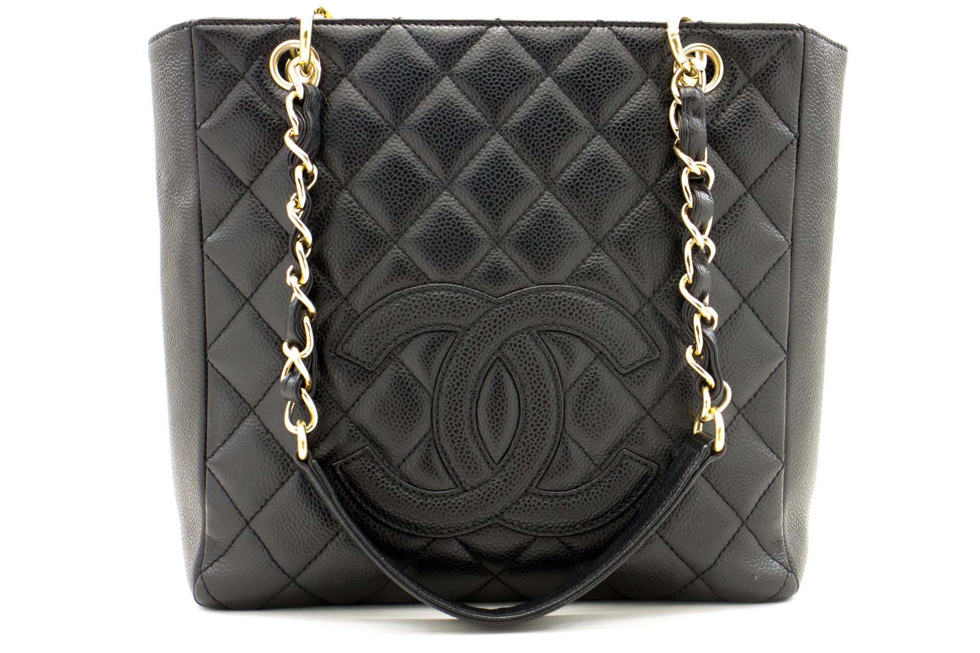 An authentic CHANEL Caviar PST Chain Shoulder Bag Shopping Tote Black Quilted. The color is Black. The outside material is Leather. The pattern is Solid. This item is Contemporary. The year of manufacture would be 2006.
Conditions & Ratings
Outside
