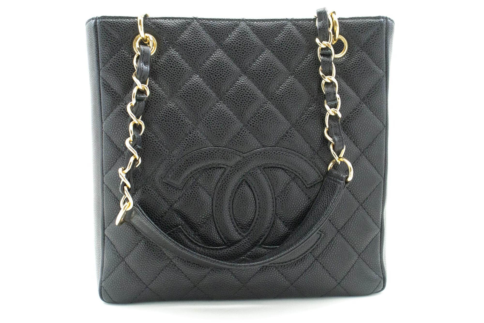 An authentic CHANEL Caviar PST Chain Shoulder Bag Shopping Tote Black Quilted. The color is Black. The outside material is Leather. The pattern is Solid. This item is Contemporary. The year of manufacture would be 2008.
Conditions & Ratings
Outside