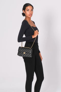 Chanel Caviar Quilted Black Double Flap Bag Small