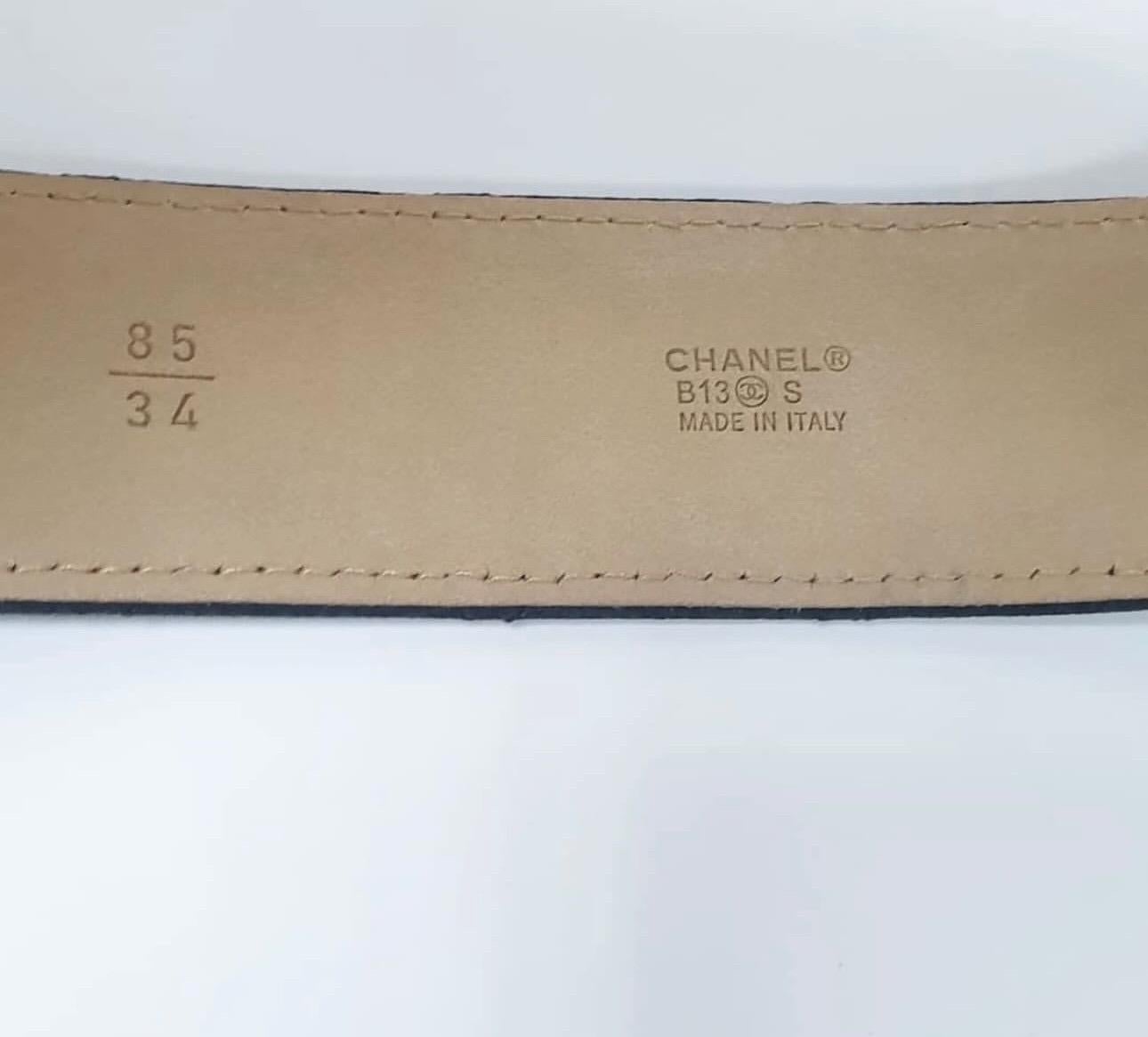 Cintura Chanel Caviar Quilted CC 85/34 In condizioni buone in vendita a Krakow, PL