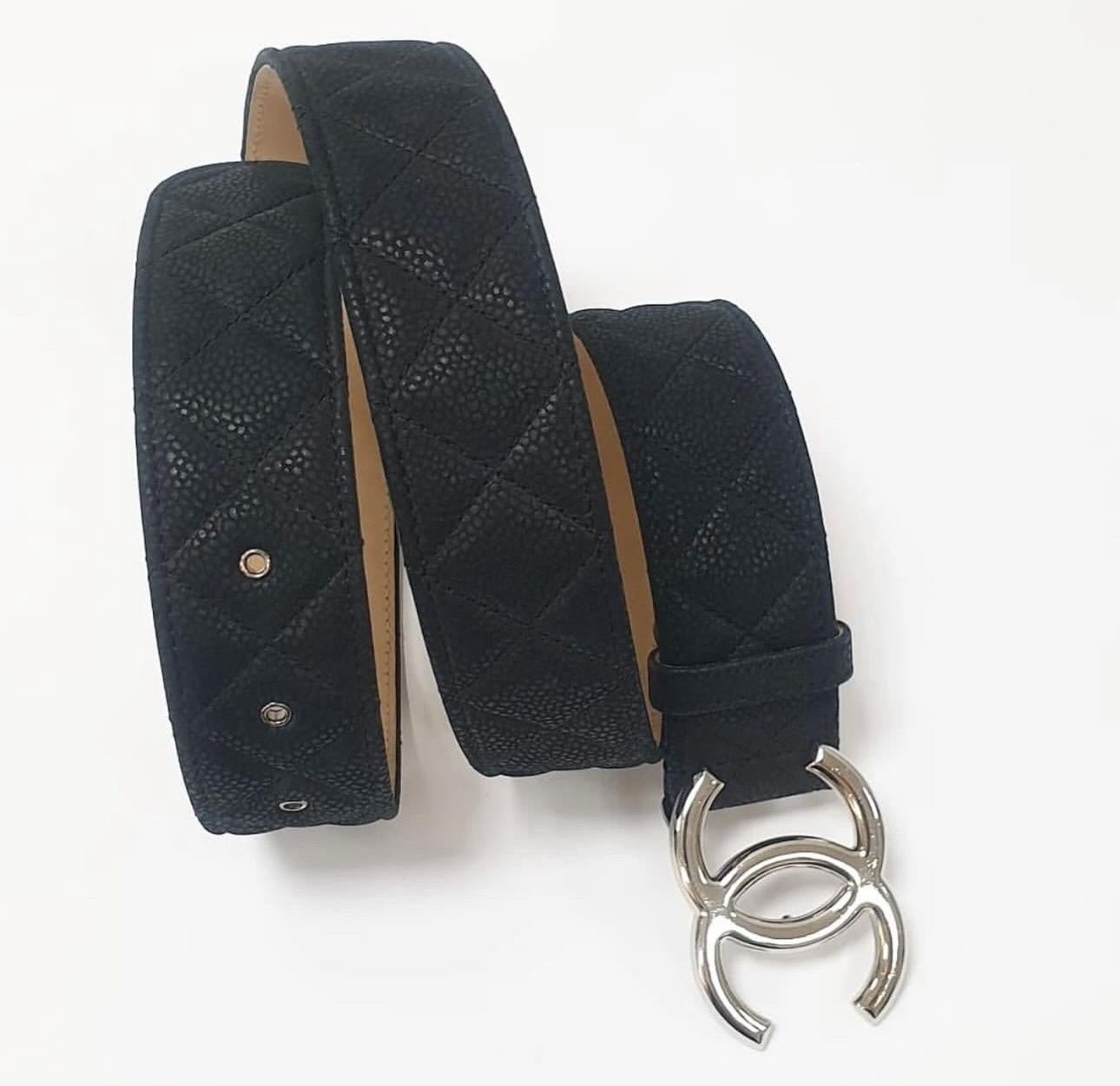da uomo o donna Cintura Chanel Caviar Quilted CC 85/34 in vendita