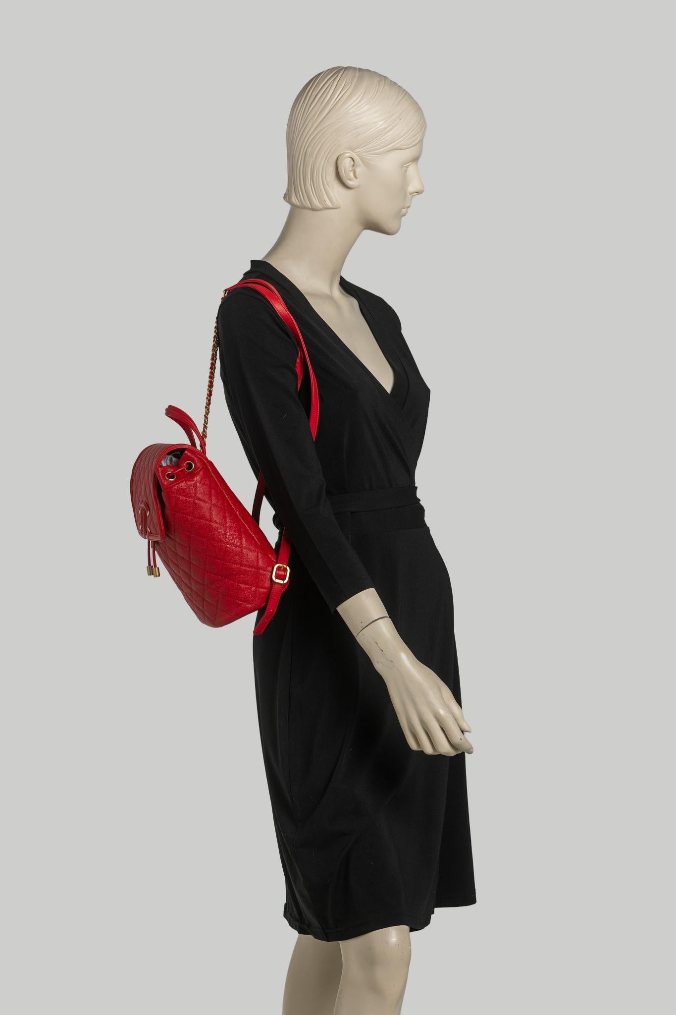 Chanel Caviar Quilted Filigree Backpack For Sale 13