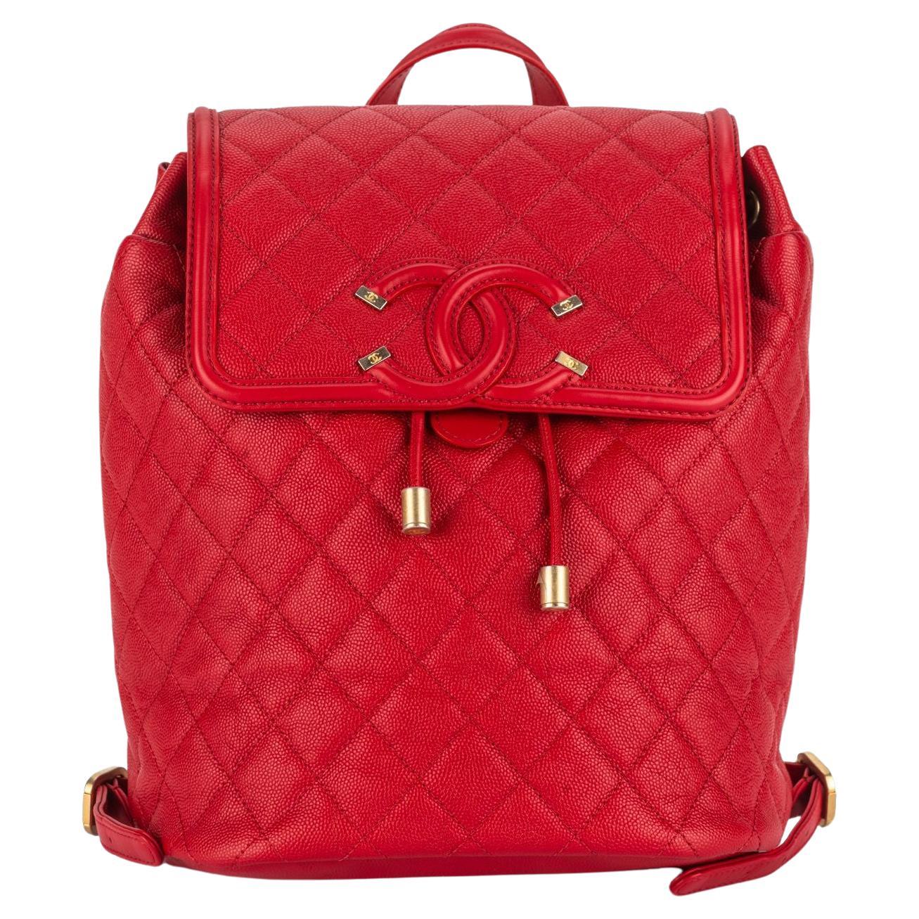 Chanel Caviar Quilted Filigree Backpack For Sale