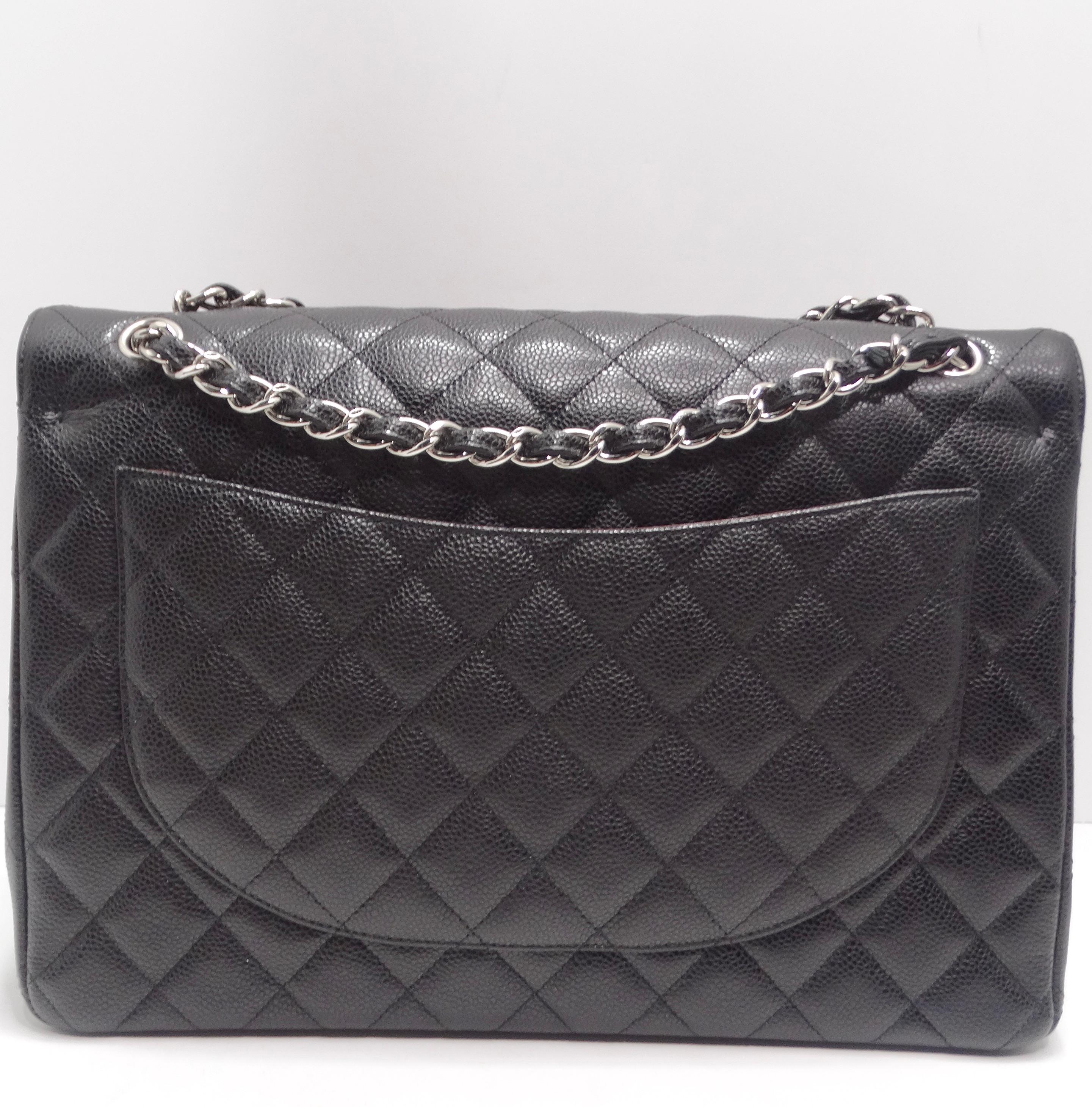 Chanel Caviar Quilted Jumbo Double Flap Black For Sale 1