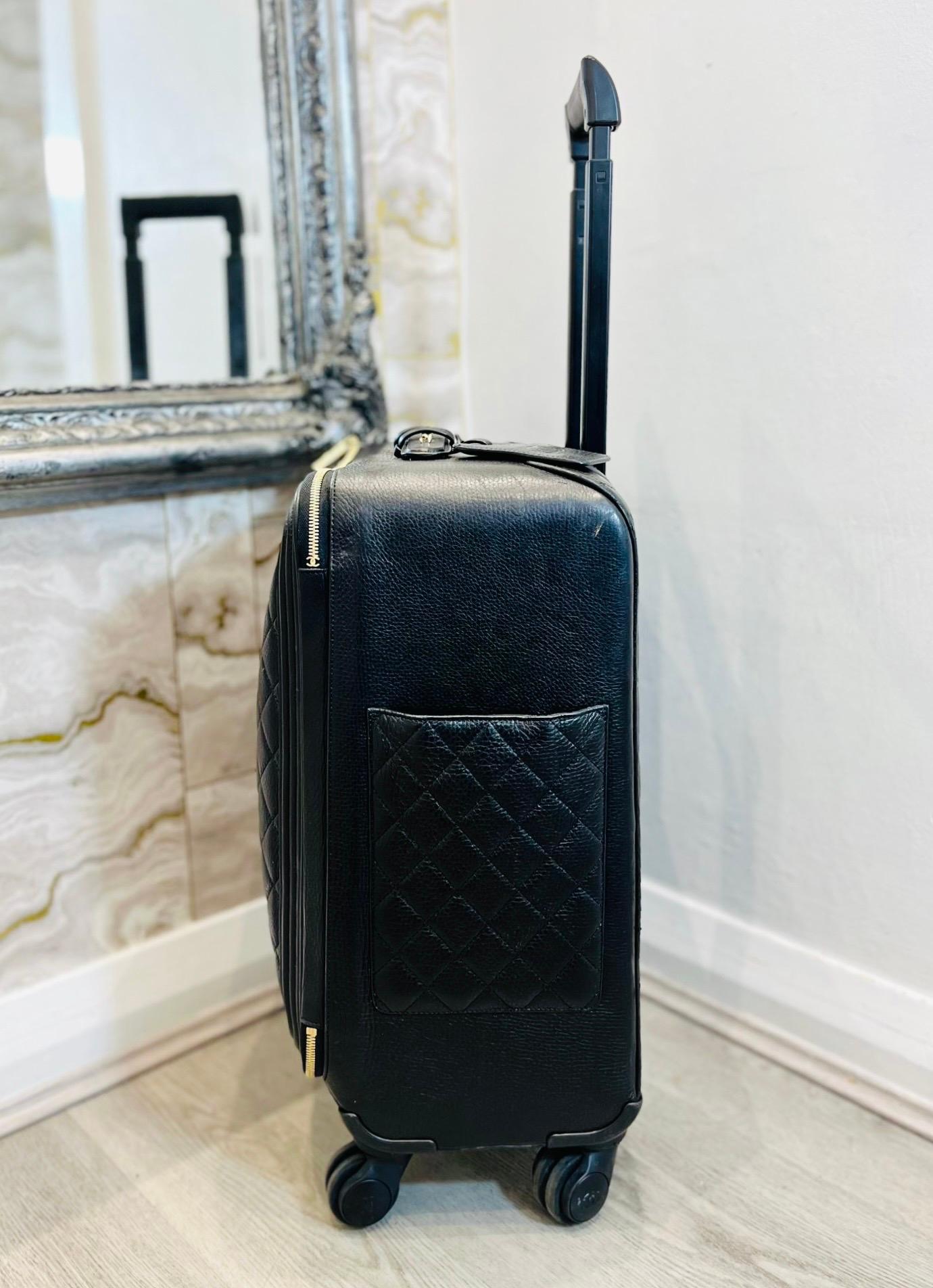 Chanel Caviar Quilted Leather Coco Suitcase In Good Condition For Sale In London, GB