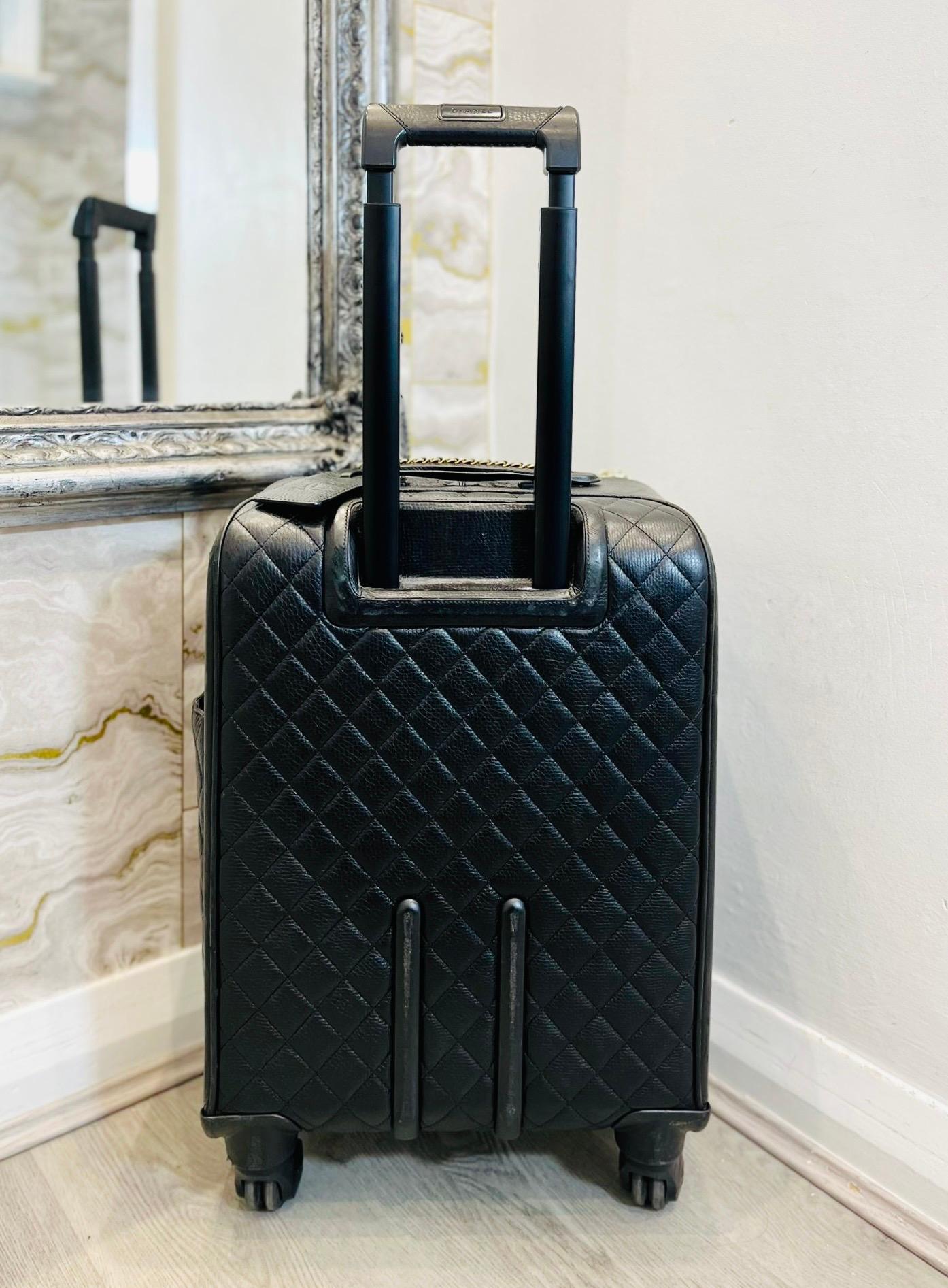 Chanel Caviar Quilted Leather Coco Suitcase For Sale 2