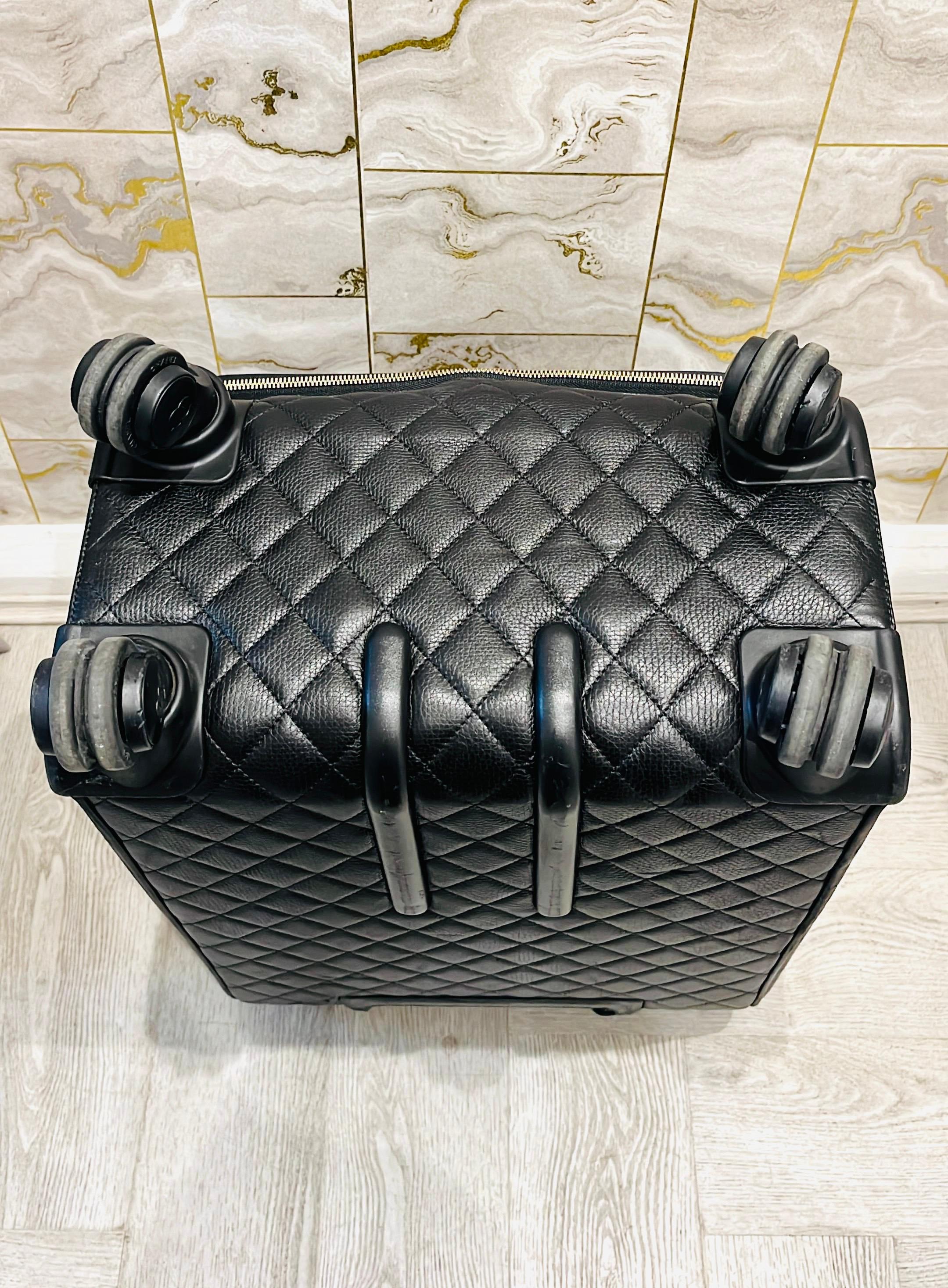 Chanel Caviar Quilted Leather Coco Suitcase For Sale 3