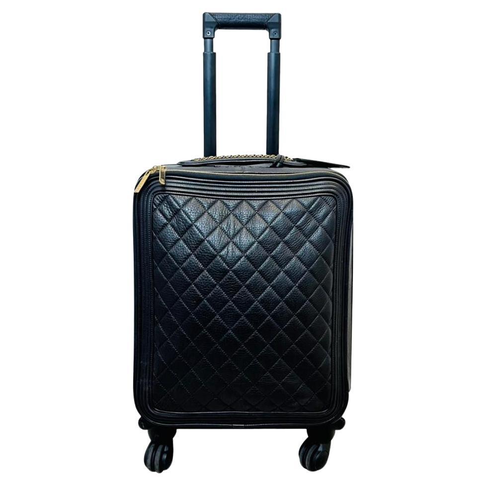 Chanel Caviar Quilted Leather Coco Suitcase For Sale