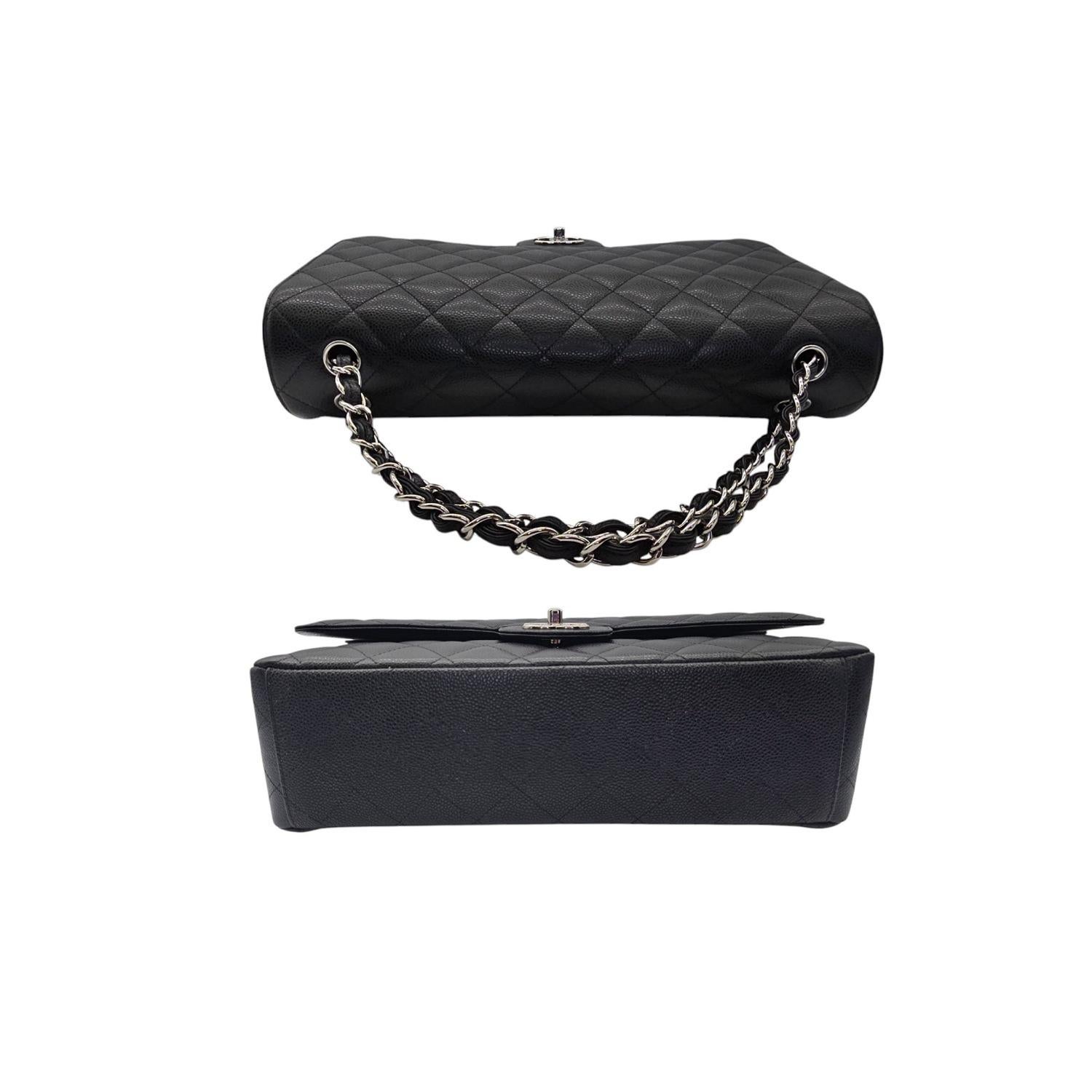 Chanel Caviar Quilted Maxi Classic Double Flap Black For Sale 2