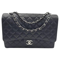 Chanel Caviar Quilted Maxi Classic Double Flap Black