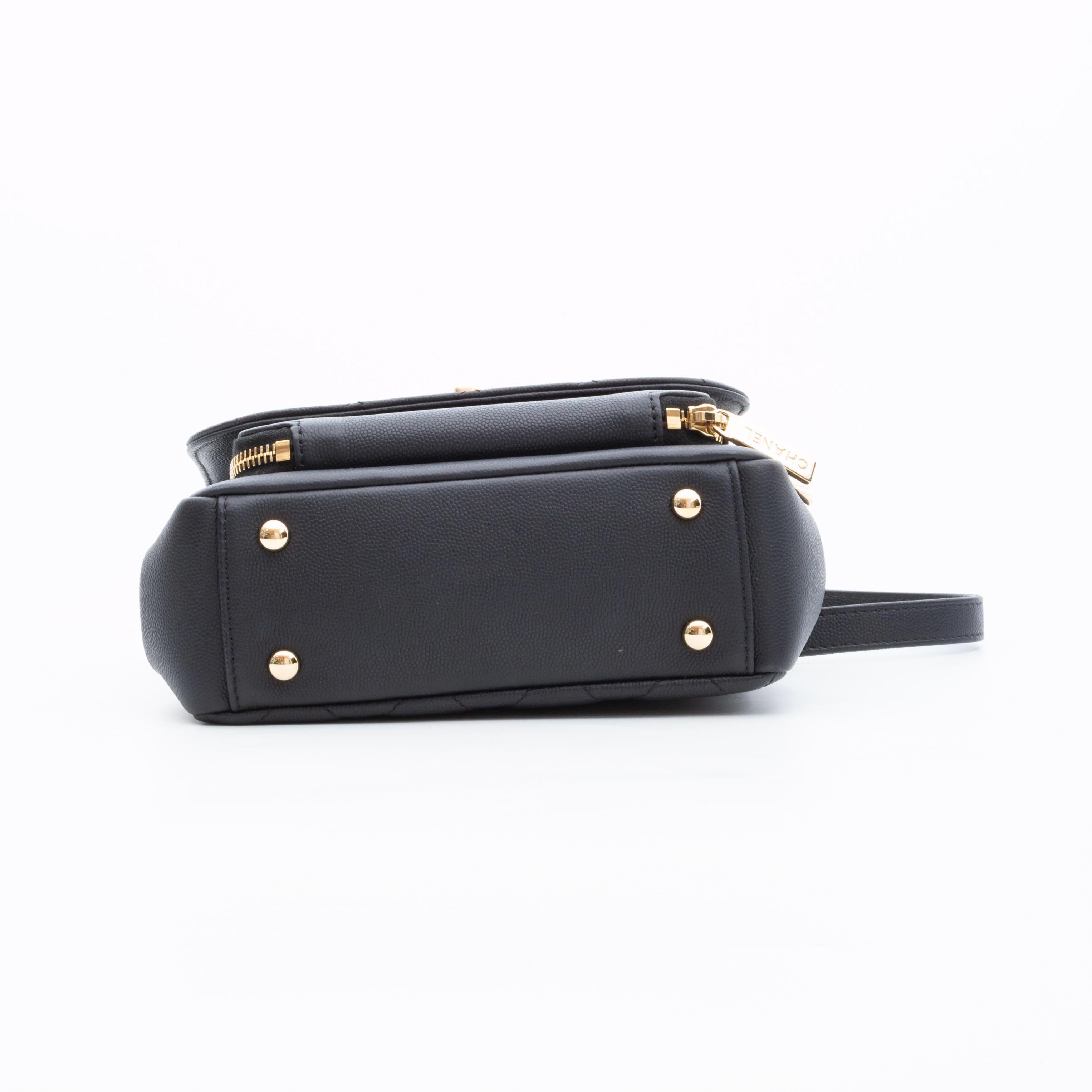 Chanel Kleine gesteppte Chanel Affinity Flap Bag in Kaviar, Schwarz 2019 für Damen oder Herren