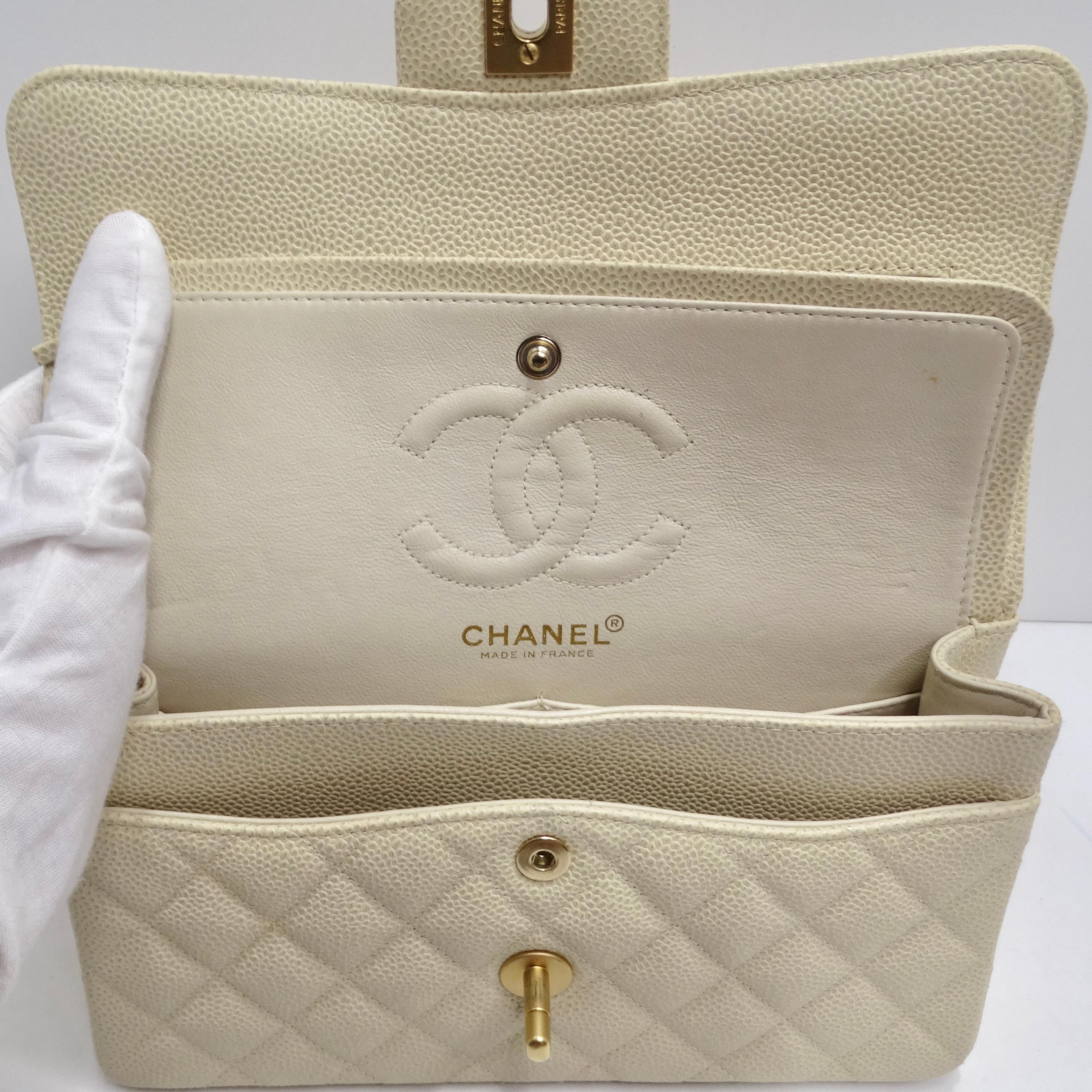 Chanel Caviar Quilted 2.55 Double Flap Beige  10