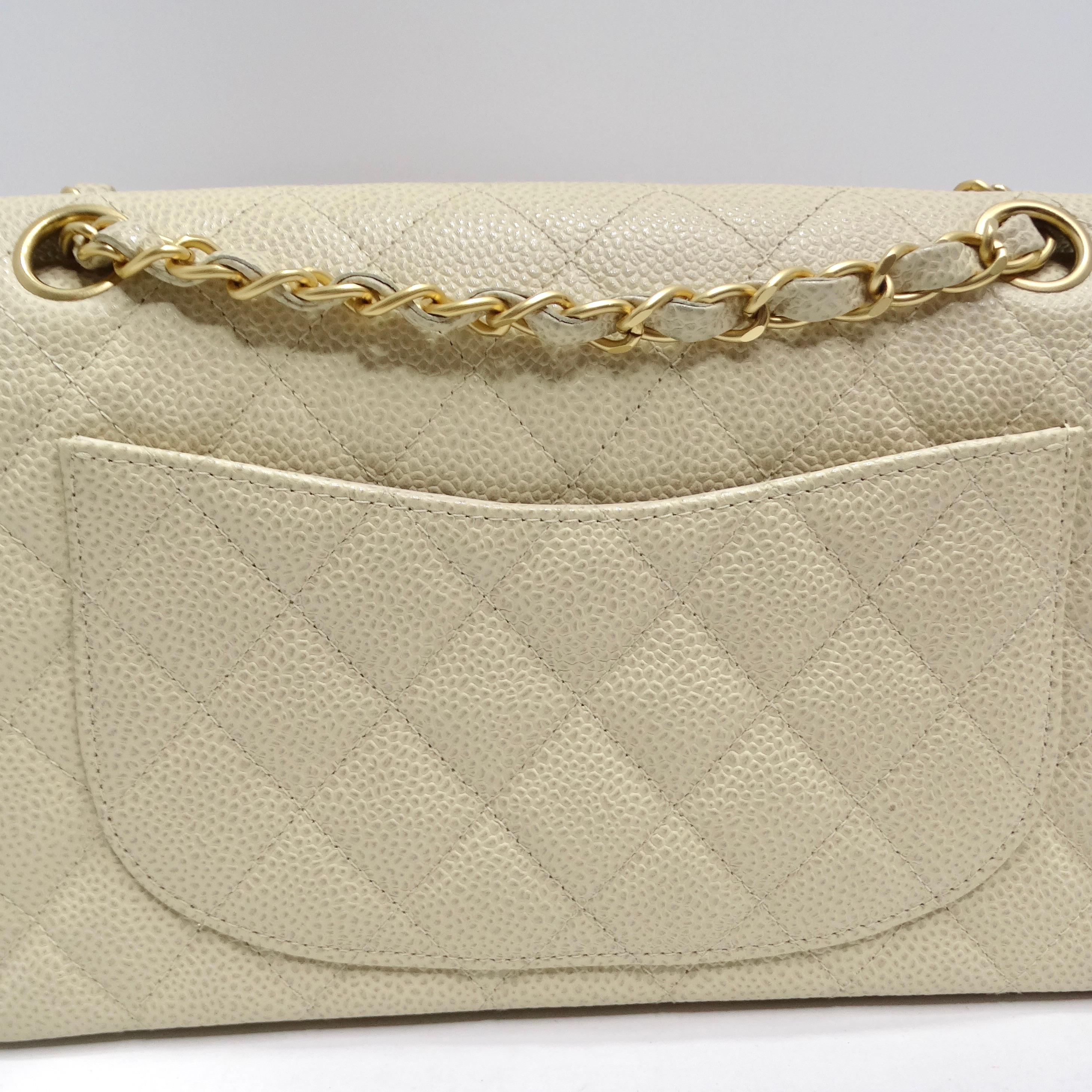 Chanel Caviar Quilted 2.55 Double Flap Beige  3
