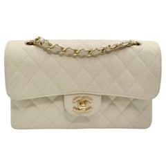 Chanel Caviar Quilted 2.55 Double Flap Beige 