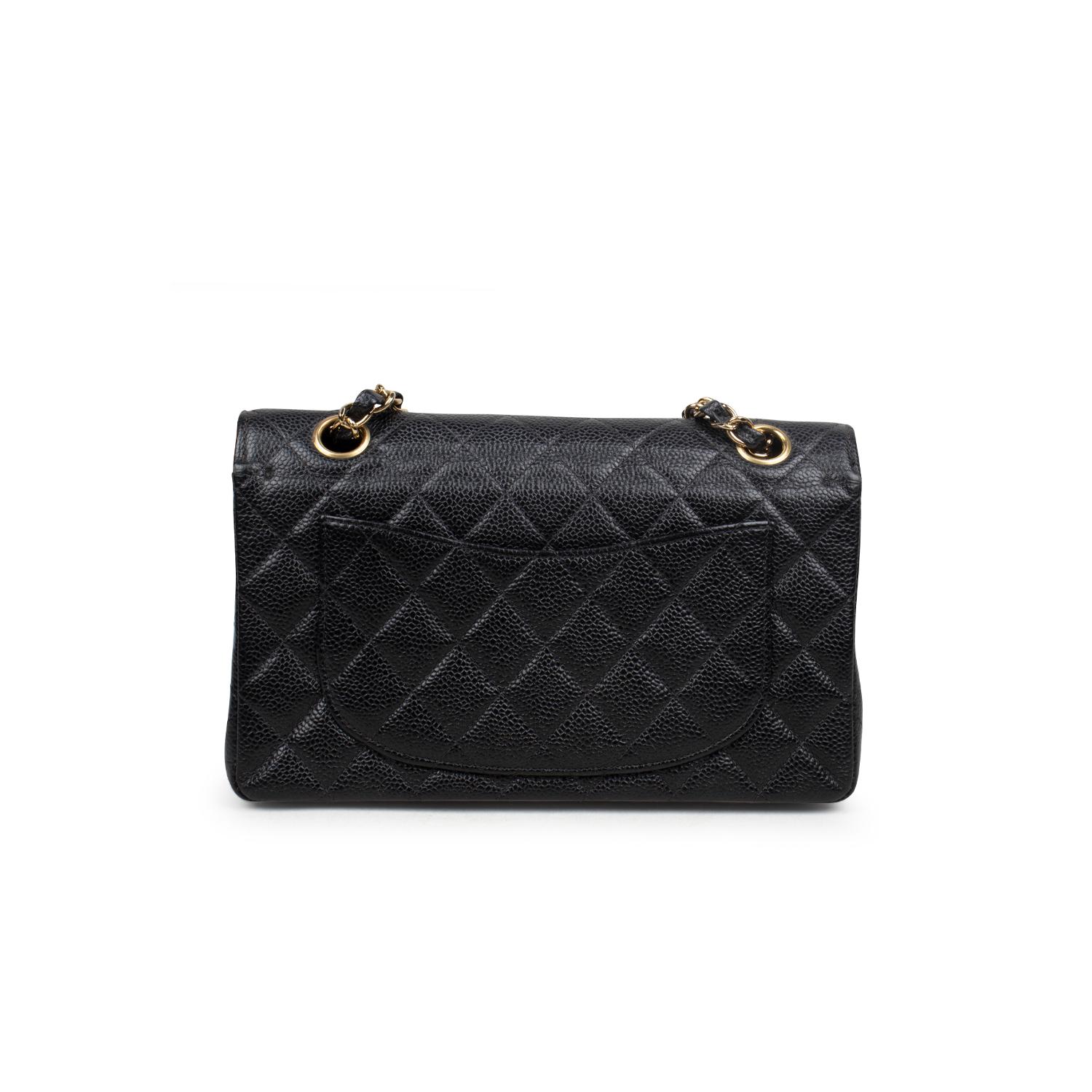 Black Chanel Caviar Small Classic Double Flap Bag