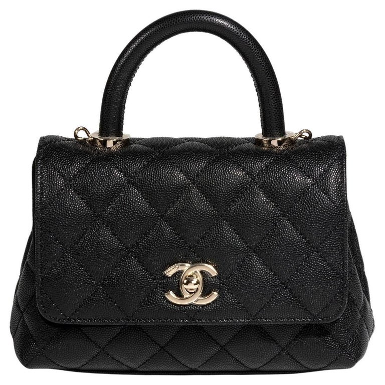 Chanel caviar top handle bag For Sale at 1stDibs