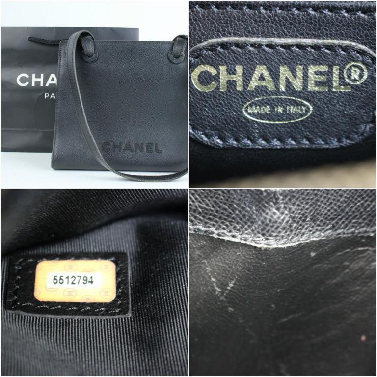 Chanel Caviar Tote 902ct9 Cczz06 Black Leather Shoulder Bag 1