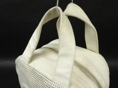 Chanel Caviar Up In The Air Boston 218517 Ivory Leather Satchel