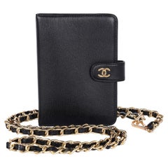 Chanel Caviar Leather Wallet Day-timer Black