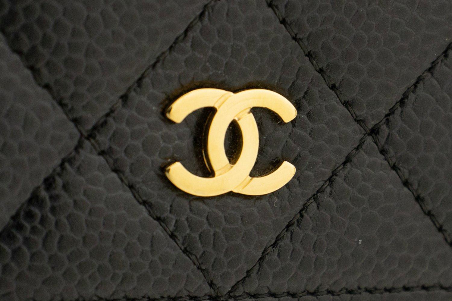 CHANEL Caviar WOC Wallet On Chain Black Shoulder Crossbody Bag 8
