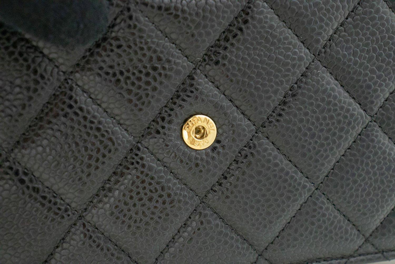 CHANEL Caviar WOC Wallet On Chain Black Shoulder Crossbody Bag 10