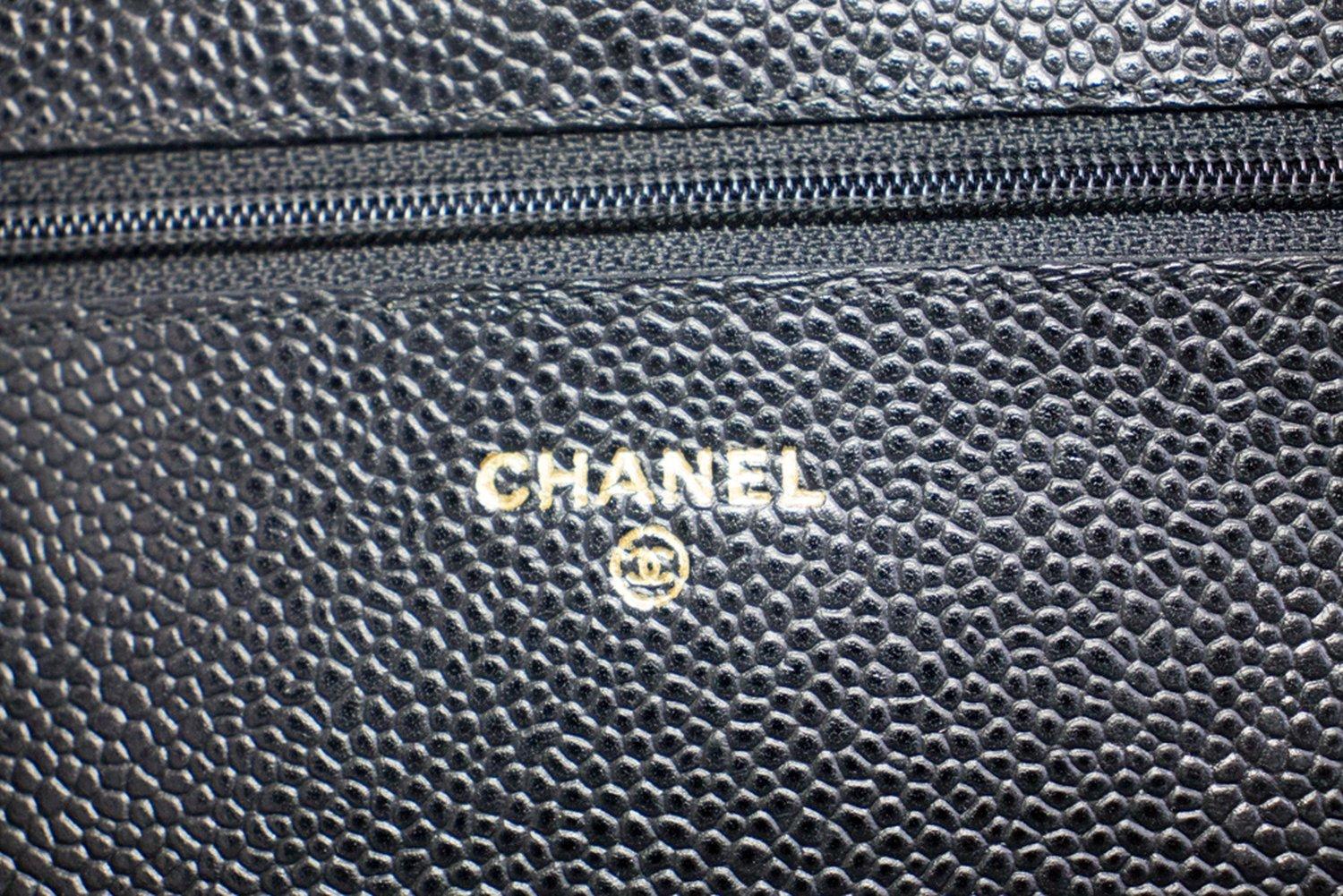 CHANEL Caviar WOC Wallet On Chain Black Shoulder Crossbody Bag 8