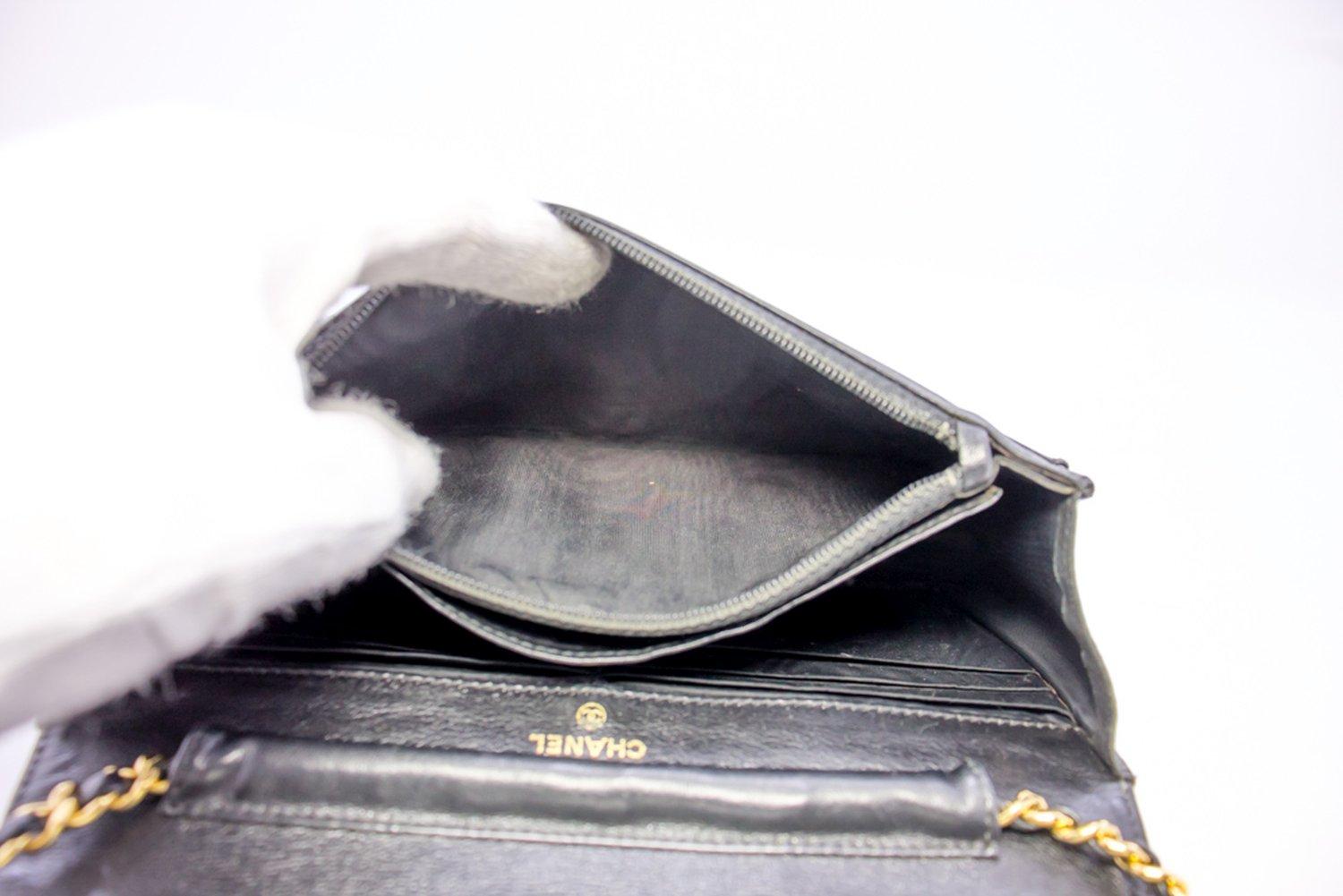 CHANEL Caviar WOC Wallet On Chain Black Shoulder Crossbody Bag 12